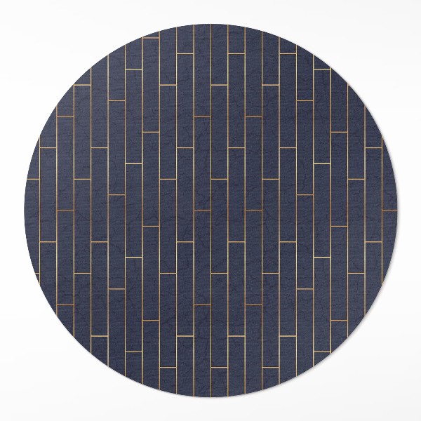 Vinyl floor rug Modern dark parquet regular lines