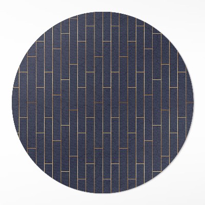 Vinyl floor rug Modern dark parquet regular lines