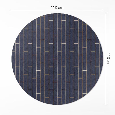 Vinyl floor rug Modern dark parquet regular lines