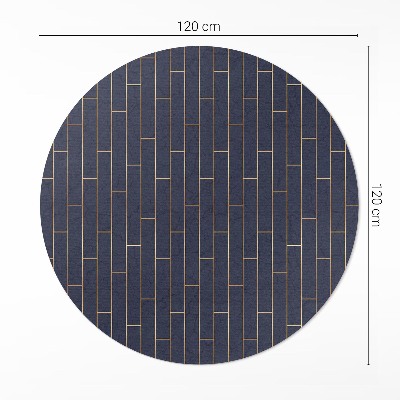 Vinyl floor rug Modern dark parquet regular lines