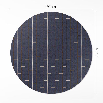 Vinyl floor rug Modern dark parquet regular lines