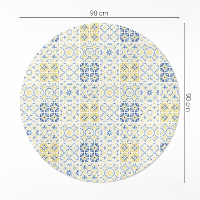 Pvc carpet Spanish mosaic patterned tile