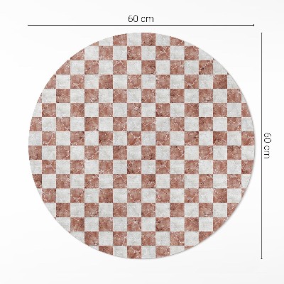 Pvc rug Marble checkerboard stone mosaic