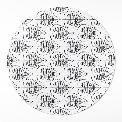 Pvc rug Boho leaves regular pattern