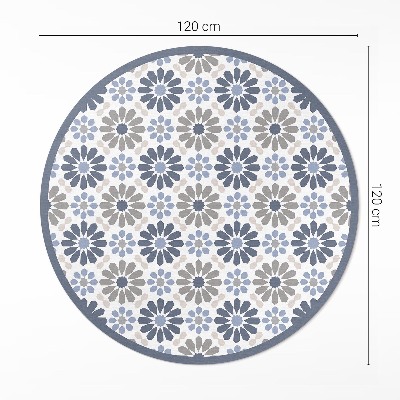 Pvc carpet Pastel flowers delicate regular pattern