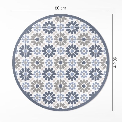 Pvc carpet Pastel flowers delicate regular pattern