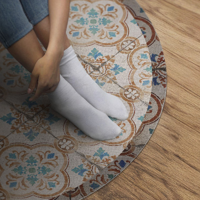 Vinyl rug Antique patterns beautiful mosaic