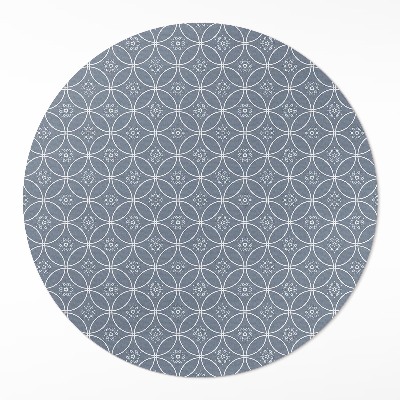 Pvc carpet Circular armor pattern of regular circles and flowers