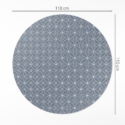 Pvc carpet Circular armor pattern of regular circles and flowers