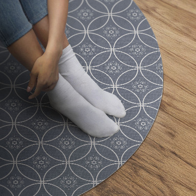 Pvc carpet Circular armor pattern of regular circles and flowers