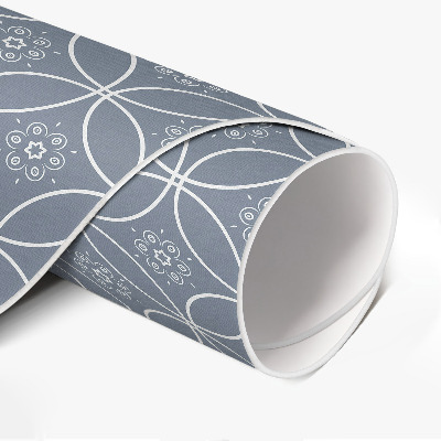 Pvc carpet Circular armor pattern of regular circles and flowers