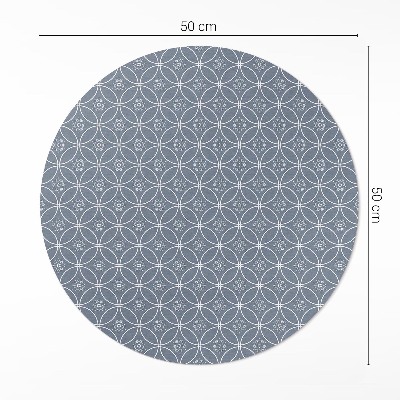 Pvc carpet Circular armor pattern of regular circles and flowers