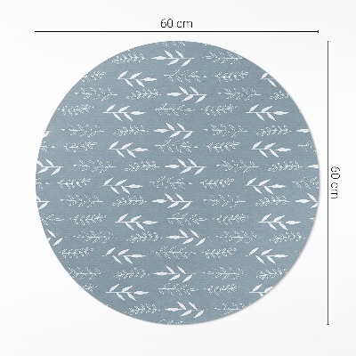 Vinyl floor rug Minimalist illustration of twigs and leaves