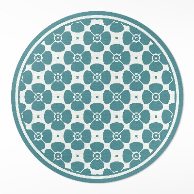 Pvc rug Floral tile pattern