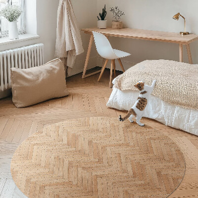 Vinyl rug Beautiful wooden parquet flooring herringbone