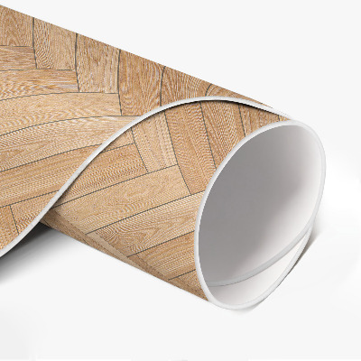 Vinyl rug Beautiful wooden parquet flooring herringbone