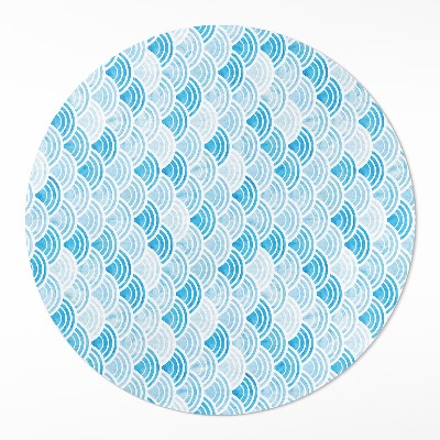 Vinyl floor rug Watercolor wave pattern in Asian style