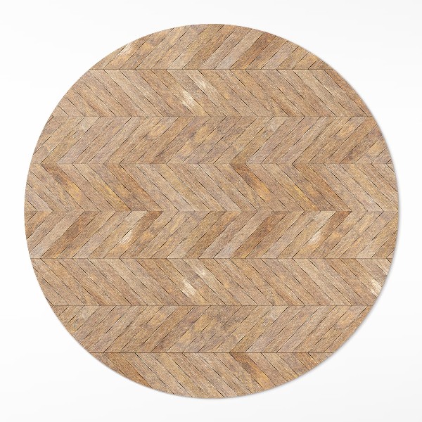 Vinyl rug Vintage wooden parquet floor herringbone