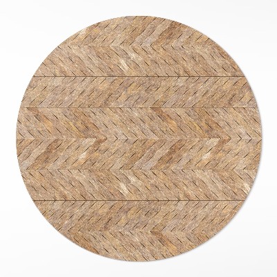 Vinyl rug Vintage wooden parquet floor herringbone