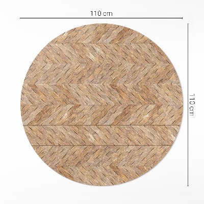 Vinyl rug Vintage wooden parquet floor herringbone