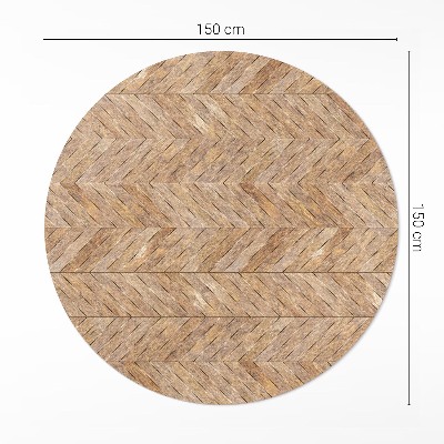 Vinyl rug Vintage wooden parquet floor herringbone