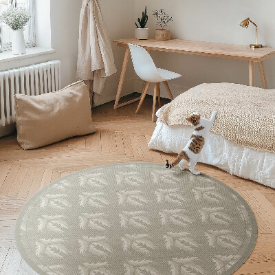 Vinyl floor rug Plant ornaments regular pattern