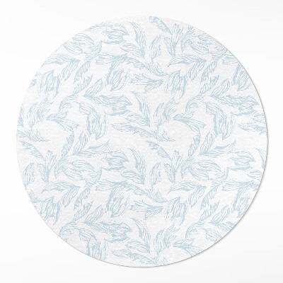 Vinyl rug Sketch of elegant vintage leaves