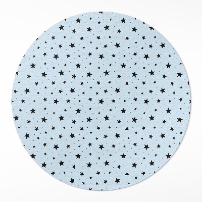 Pvc rug Black tiny stars universe