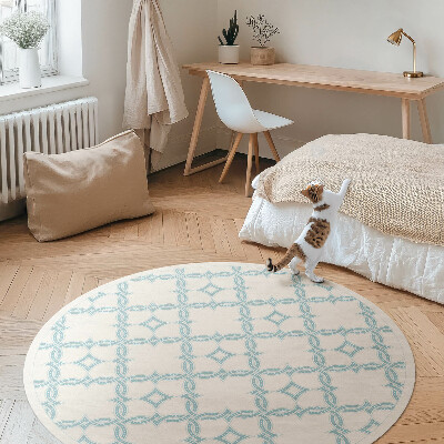 Vinyl rug Chain link decorative tile