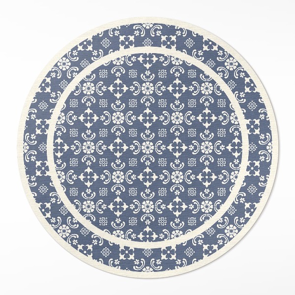 Vinyl floor rug Tiny ornaments in elegant style