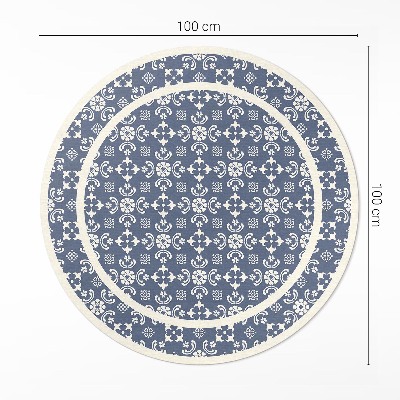 Vinyl floor rug Tiny ornaments in elegant style
