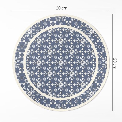 Vinyl floor rug Tiny ornaments in elegant style