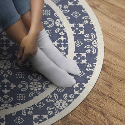 Vinyl floor rug Tiny ornaments in elegant style