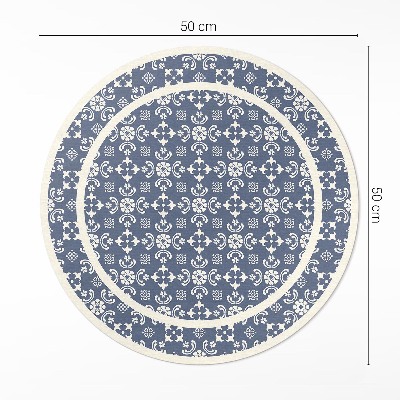 Vinyl floor rug Tiny ornaments in elegant style