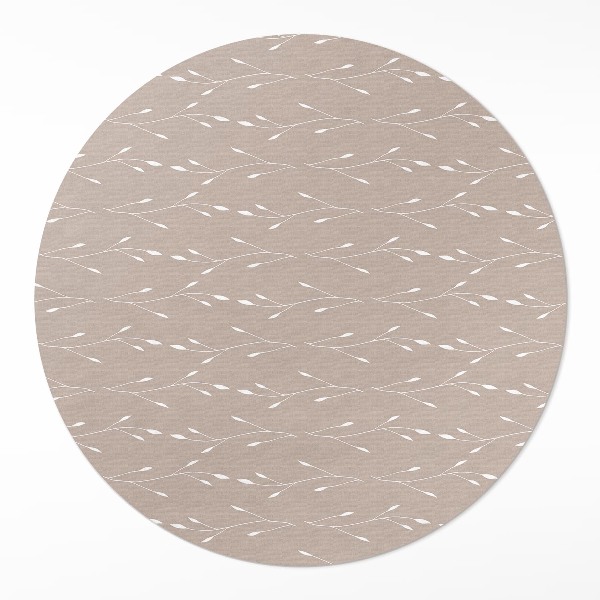 Vinyl floor rug Tiny delicate leaves and sprigs boho