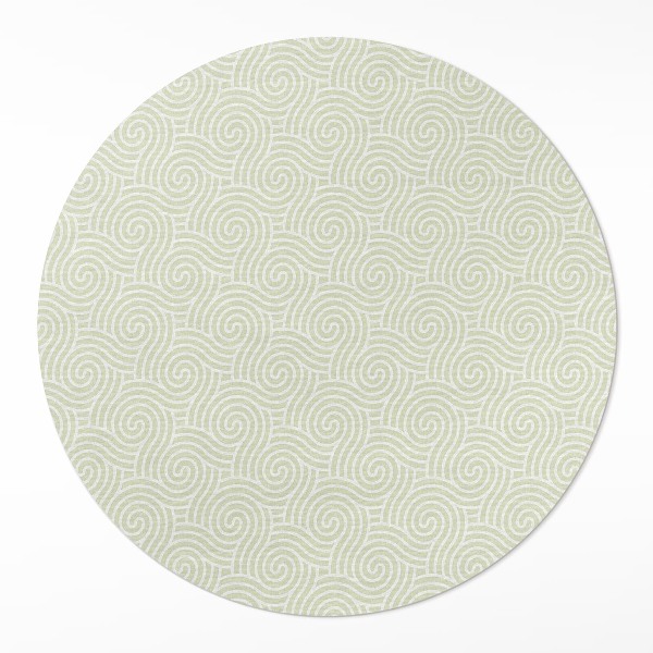 Vinyl floor rug Abstract ornament spirals art deco style