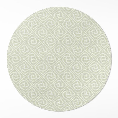 Vinyl floor rug Abstract ornament spirals art deco style