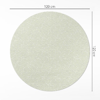 Vinyl floor rug Abstract ornament spirals art deco style