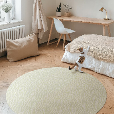 Vinyl floor rug Abstract ornament spirals art deco style