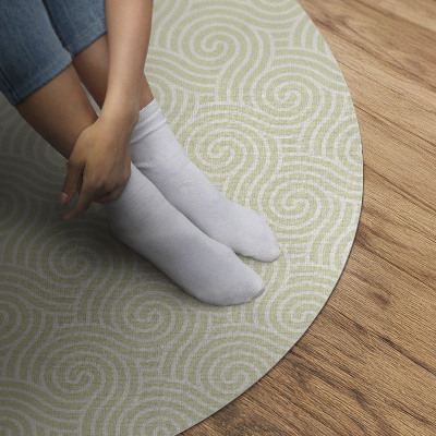 Vinyl floor rug Abstract ornament spirals art deco style