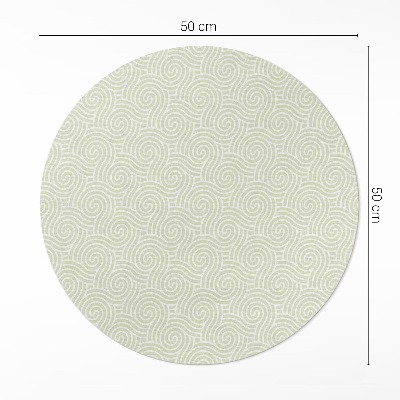 Vinyl floor rug Abstract ornament spirals art deco style