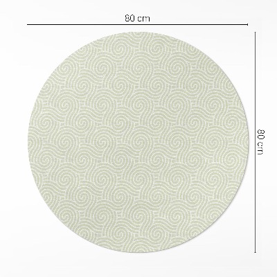 Vinyl floor rug Abstract ornament spirals art deco style