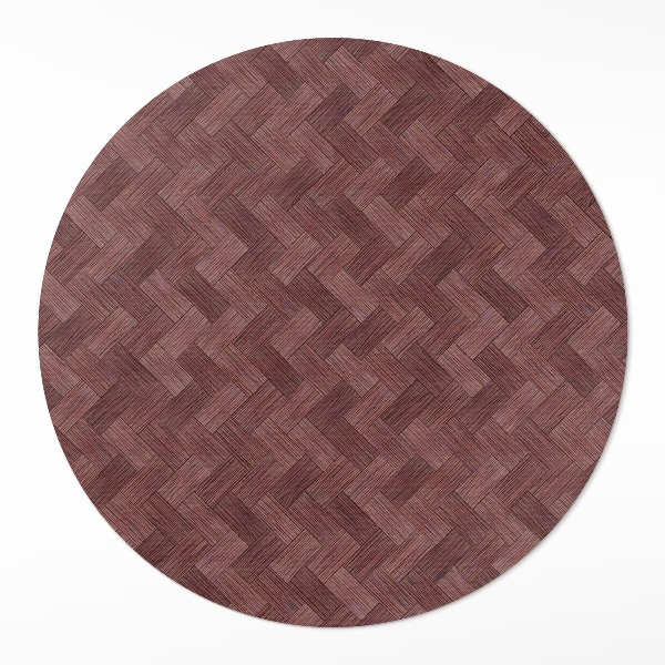 Vinyl floor rug Knitted parquet fashion herringbone