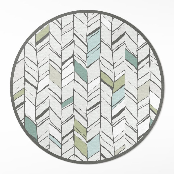 Pvc rug Abstraction illustration herringbone style Indian
