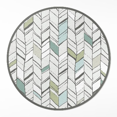 Pvc rug Abstraction illustration herringbone style Indian