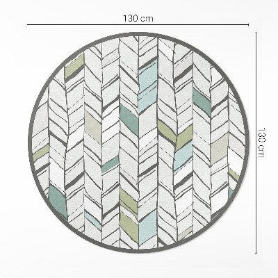 Pvc rug Abstraction illustration herringbone style Indian