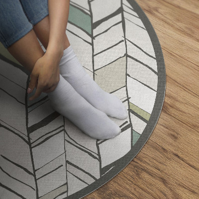 Pvc rug Abstraction illustration herringbone style Indian