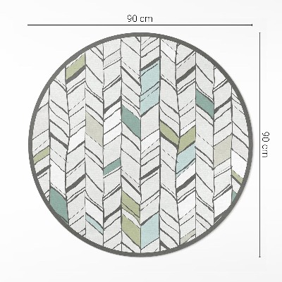 Pvc rug Abstraction illustration herringbone style Indian