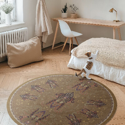 Vinyl floor rug Floral Plant Ornaments