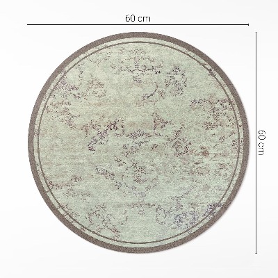 Pvc rug Faded floral motifs